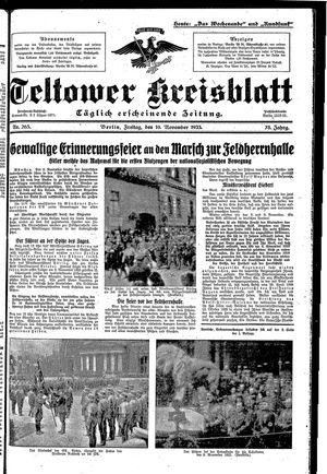 Teltower Kreisblatt vom 10.11.1933