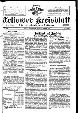 Teltower Kreisblatt vom 16.11.1933