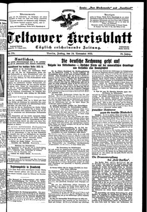 Teltower Kreisblatt vom 24.11.1933