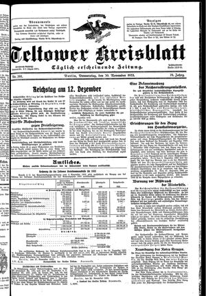 Teltower Kreisblatt vom 30.11.1933