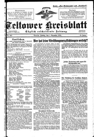 Teltower Kreisblatt vom 01.12.1933