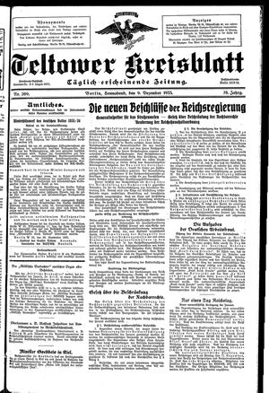 Teltower Kreisblatt vom 09.12.1933