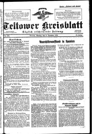 Teltower Kreisblatt vom 11.12.1933