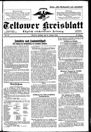 Teltower Kreisblatt vom 12.01.1934