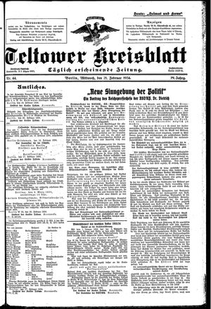 Teltower Kreisblatt vom 21.02.1934