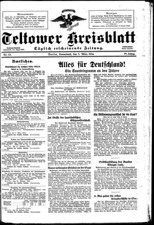Teltower Kreisblatt vom 03.03.1934
