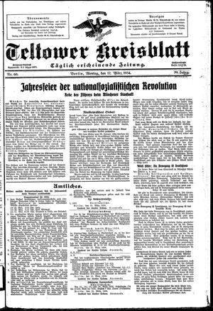 Teltower Kreisblatt vom 12.03.1934