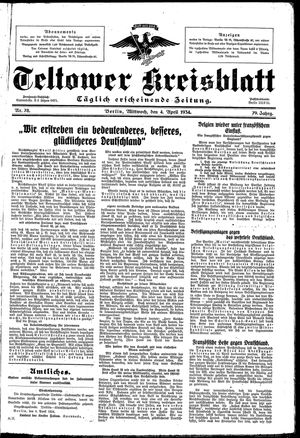Teltower Kreisblatt vom 04.04.1934