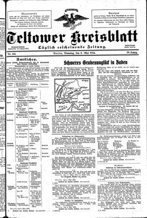 Teltower Kreisblatt vom 08.05.1934