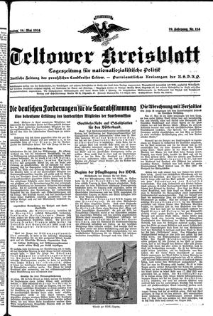 Teltower Kreisblatt vom 18.05.1934