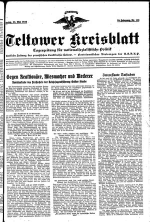 Teltower Kreisblatt vom 25.05.1934