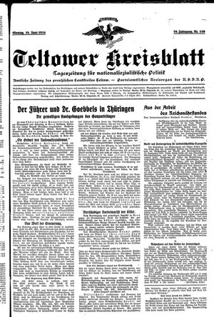 Teltower Kreisblatt vom 18.06.1934