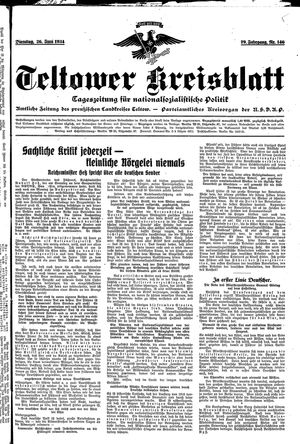 Teltower Kreisblatt on Jun 26, 1934