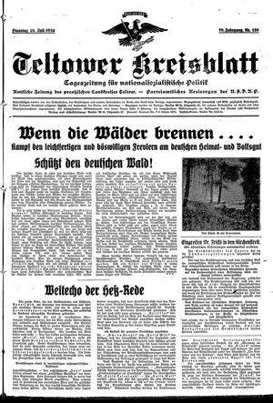 Teltower Kreisblatt vom 10.07.1934