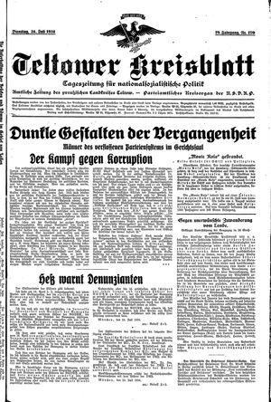 Teltower Kreisblatt vom 24.07.1934