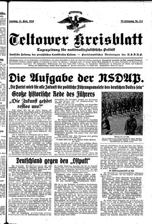 Teltower Kreisblatt vom 11.09.1934