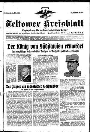 Teltower Kreisblatt on Oct 10, 1934