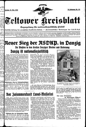 Teltower Kreisblatt vom 19.11.1934