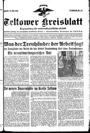 Teltower Kreisblatt vom 28.11.1934