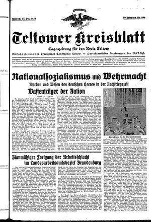 Teltower Kreisblatt vom 12.12.1934