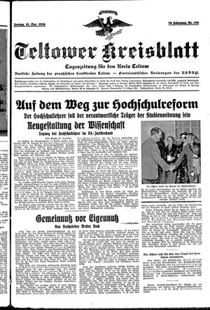 Teltower Kreisblatt vom 21.12.1934