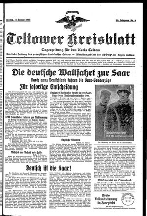 Teltower Kreisblatt on Jan 11, 1935