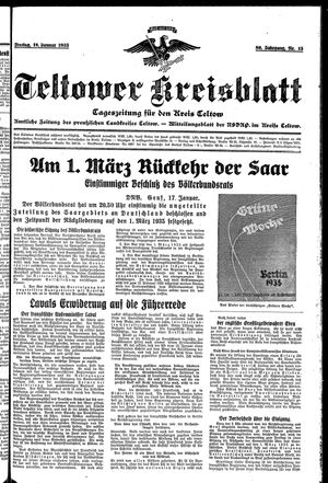 Teltower Kreisblatt vom 18.01.1935