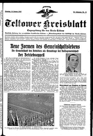 Teltower Kreisblatt vom 22.01.1935