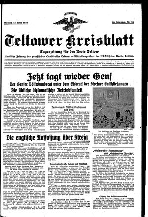 Teltower Kreisblatt vom 15.04.1935