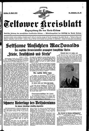 Teltower Kreisblatt vom 26.04.1935