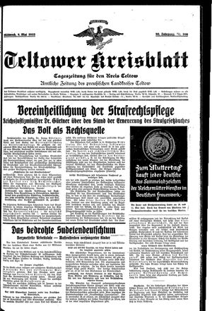 Teltower Kreisblatt vom 08.05.1935