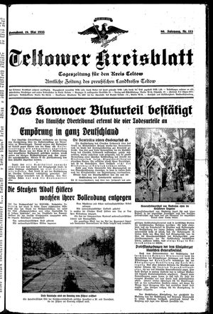 Teltower Kreisblatt vom 18.05.1935