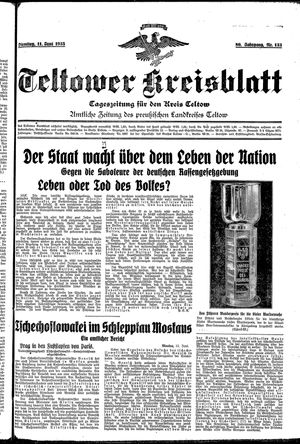 Teltower Kreisblatt vom 11.06.1935