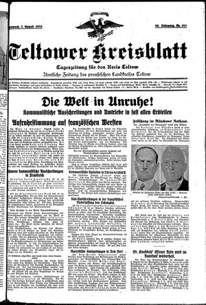 Teltower Kreisblatt vom 07.08.1935