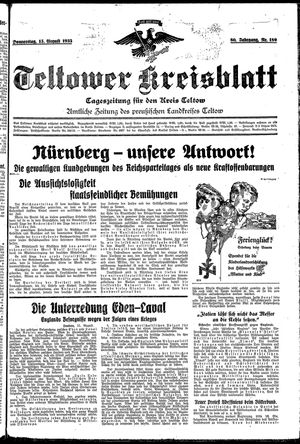 Teltower Kreisblatt vom 15.08.1935