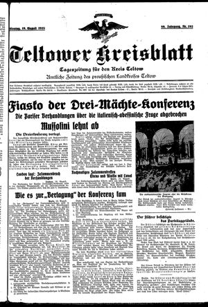 Teltower Kreisblatt vom 19.08.1935