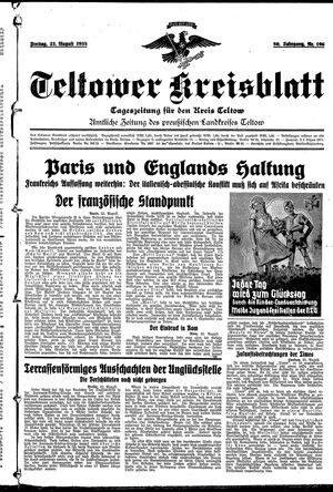 Teltower Kreisblatt vom 23.08.1935