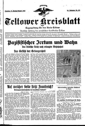 Teltower Kreisblatt vom 27.08.1935