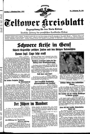 Teltower Kreisblatt vom 06.09.1935