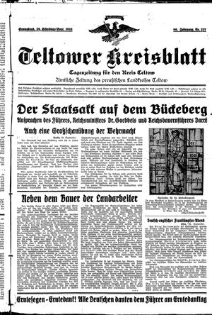 Teltower Kreisblatt on Sep 28, 1935