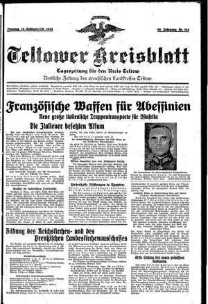 Teltower Kreisblatt vom 15.10.1935