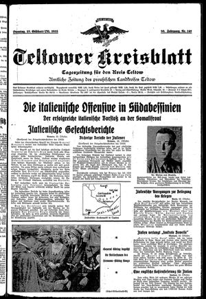 Teltower Kreisblatt vom 22.10.1935