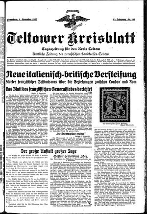 Teltower Kreisblatt vom 02.11.1935