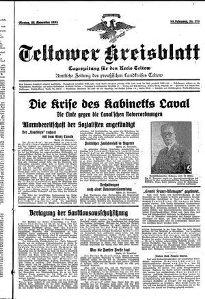 Teltower Kreisblatt vom 25.11.1935