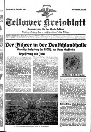 Teltower Kreisblatt vom 30.11.1935