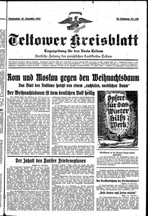Teltower Kreisblatt vom 12.12.1935