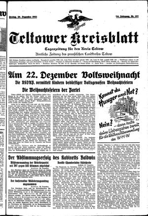 Teltower Kreisblatt vom 20.12.1935