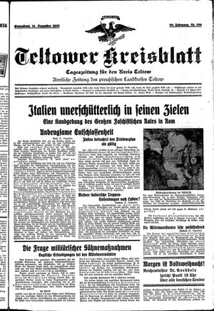 Teltower Kreisblatt vom 21.12.1935