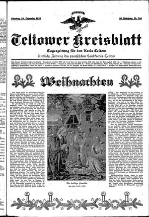 Teltower Kreisblatt vom 24.12.1935