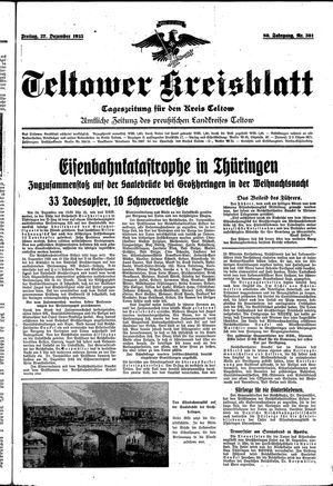 Teltower Kreisblatt vom 27.12.1935